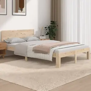 Berkfield Bed Frame Solid Wood 120x190 cm Small Double