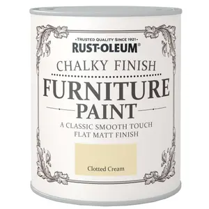 Rust-Oleum Clotted cream Flat matt Furniture paint, 2.5L