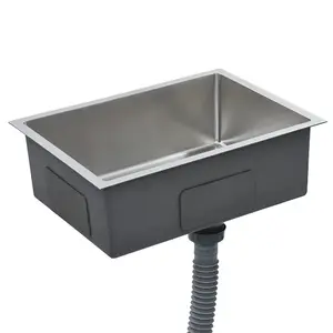 Berkfield Handmade Kitchen Sink with Strainer Stainless Steel