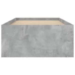 Berkfield Bed Frame Concrete Grey 75x190 cm Small Single