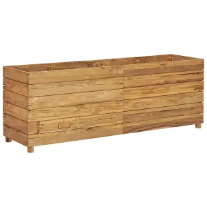 Berkfield Raised Bed 150x40x55 cm Recycled Teak and Steel