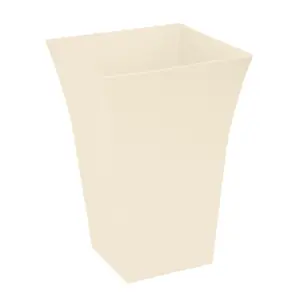 simpa 2PC Cream Large Milano Plastic Planters.