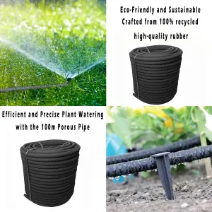 Transform Your Plant Watering 100m Aqua Drop Soaker Hose Drip Pipe-Premium Recycled Rubber LowWater Usage and Efficient Irrigation