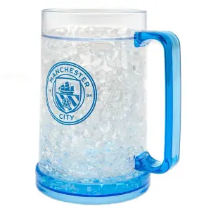 Manchester City FC Official Football Freezer Tankard Clear/Dark Blue (One Size)