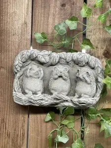 Cute Hedgehog family Stone Wall Plaque