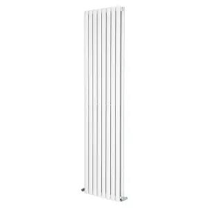 Right Radiators 1800x472mm Vertical Double Oval Column Designer Radiator White