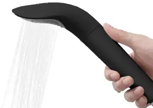 Aquafilter Black Shower Head Anti Chlorine Water Filter with Replaceable Cartridge