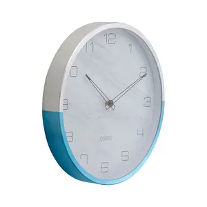 Interiors by Premier Elko Wall Clock with Silver And Blue Frame