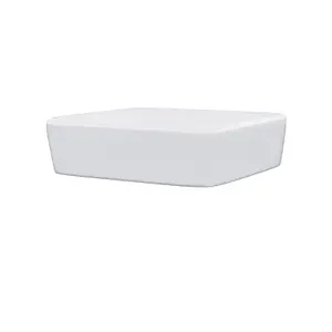 Nes Home  430 x 430mm Cloakroom Square Shape Rounded Edge Counter Top Basin Sink