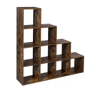 Northville Bookcase Rustic Brown / 129.5" H x 129.5" W x 29" D