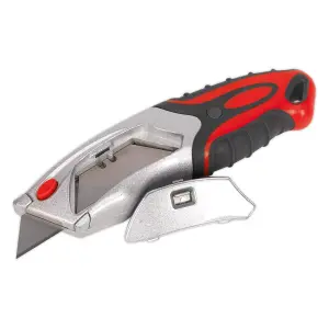 Sealey Retractable Utility Blade Auto Load Heavy Duty Zinc Alloy Steel AK8604