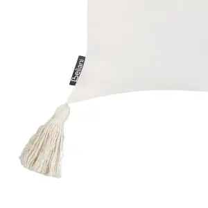 Set of 2 Cushions VALVARIA Cotton 30 x 50 cm Solid Off-White