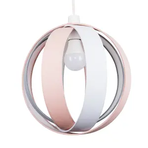 ValueLights J90 Pink Modern Fabric Globe Ceiling Pendant Light Shade