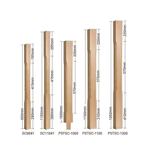 Solid Oak Newel Post Stop Chamfer 90mm Kit UK Manufactured Traditional Products Ltd