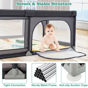 Costway Baby Playpen Child Safety Gate Portable Activity Area for Children