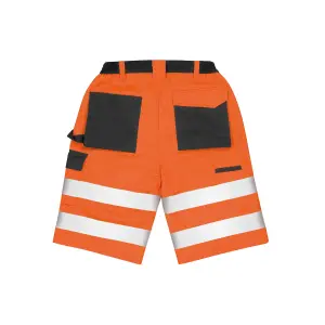 SAFE-GUARD by Result Mens Hi-Vis Cargo Shorts Fluorescent Orange (M)