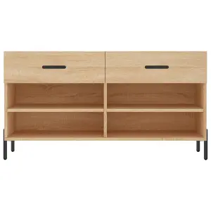 Shoe Bench Sonoma Oak 102x35x55 cm Engineered Wood