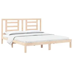 Berkfield Bed Frame Solid Wood 180x200 cm 6FT Super King Size