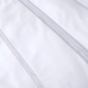 Embroidered Band 100% Cotton Embroidered Duvet Cover Set