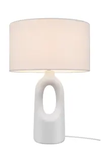 GoodHome Horley Straight Cream Table lamp