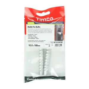 TIMCO Multi-Fix Bolts Hex Head Exterior Silver - 10.0 x 100