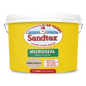 Sandtex Pebble beach Smooth Soft sheen Masonry paint, 10L