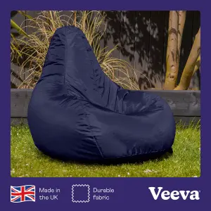 Veeva Recliner Indoor Outdoor Bean Bag Navy Blue Bean Bag Chair