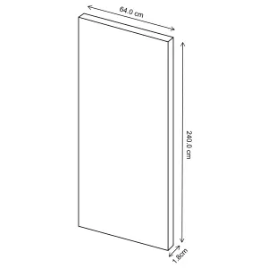 Ethos Matt heritage green Tall Clad on larder panel (H)2400mm (W)640mm