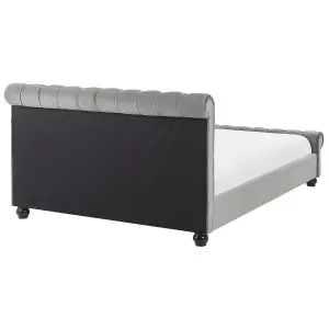 Velvet EU Double Bed Light Grey AVALLON