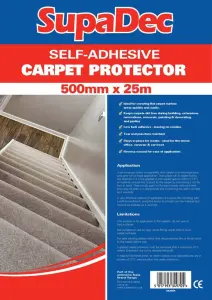 Self Adhesive Carpet Protector Film Home Caravan Decorating Floor Protector 25M