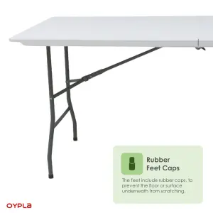 Oypla 6ft 1.8m Folding Heavy Duty Catering Trestle Party Garden Table