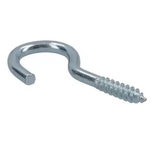 Screw Hook Fasteners Hangers Zinc Coated Finish 12mm Dia 40mm length 60pc