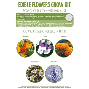 Edible Flowers Seed Grow Kit - 5 Flower Varieties