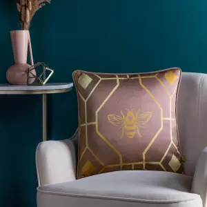 furn. Bee Deco Geometric Feather Filled Cushion