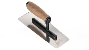 Toolty Venetian Trowel with Cork Handle on Aluminium Foot 240mm for Plastering Rendering Smoothing Finishing DIY