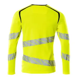 Mascot Accelerate Safe Modern Fit Long-Sleeved T-shirt (Hi-Vis Yellow/Black)  (XX Large)