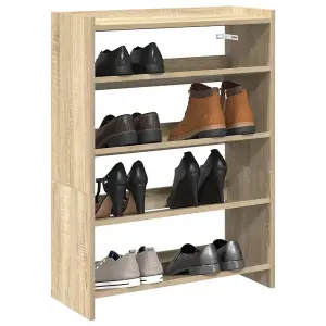 Berkfield Shoe Rack Sonoma Oak 80x25x61.5 cm Engineered Wood