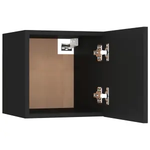 Berkfield Wall Mounted TV Cabinet Black 30.5x30x30 cm