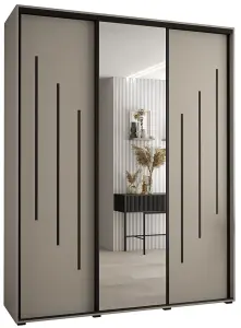 Elegant Dakota IX Sliding Door Wardrobe 1900mm - Stylish Storage with Mirrored Door, Hanging Rails, and Shelves H2350mm D600mm