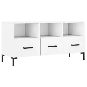 Berkfield TV Cabinet White 102x36x50 cm Engineered Wood