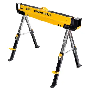 TOUGH MASTER Saw Horse Twin Pack 9-Position Height Adjustable 62-82cm Supports up to 1180 kg with Anti-Slip Top & Handle