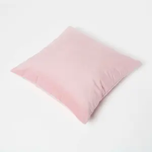 Homescapes Pink Velvet Cushion, 45 x 45 cm