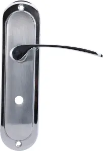 Sandleford Hainton Bathroom Door Handle Lever Set - Dual Tone Polished & Brushed Chrome