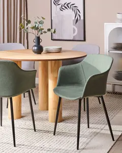 Set of 2 Dining Chairs ELIM Dark Green