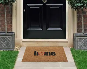 Coco&Coir Door Mat Thick Coir Eco-Friendly Indoor Outdoor Heavy Duty Home Series Entrance Door Mat 45 x 75 cm LOVE HOME