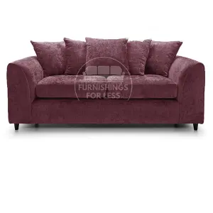 Monaco Chenille Fabric 3 Piece Sofa Set - 3 1 1 Purple