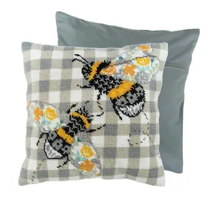 TAP CUSH BEES - Half Cross Stitch / Tapestry Kit: Cushion: Bees - Trimits