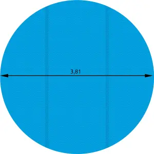 Pool Cover - round, floating, protects and warms the water - 381 cm diameter blue