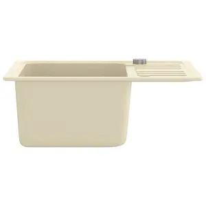 Berkfield Granite Kitchen Sink Single Basin Beige