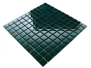 Glass mosaic on mesh for bathroom or kitchen 300mm x 300mm - Green ice